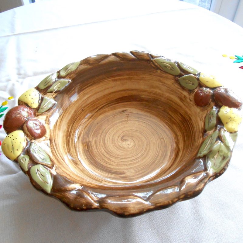 Vide-poche - CORBEILLE marron fait main