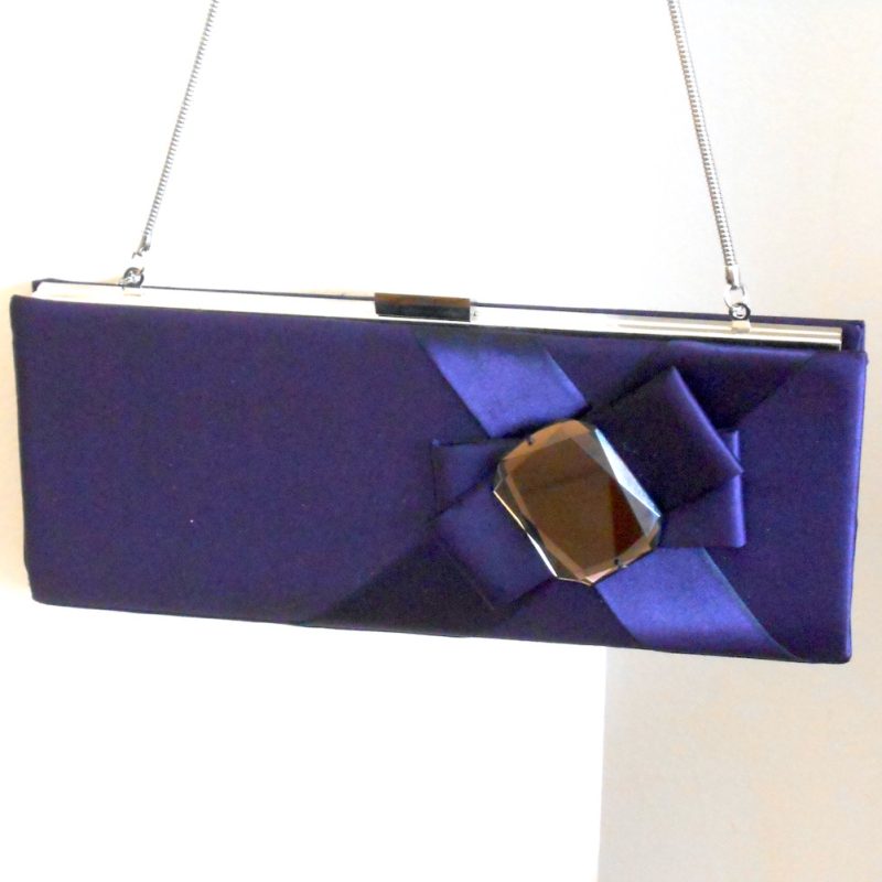 Pochette - cérémonie mauve BRILLANTS
