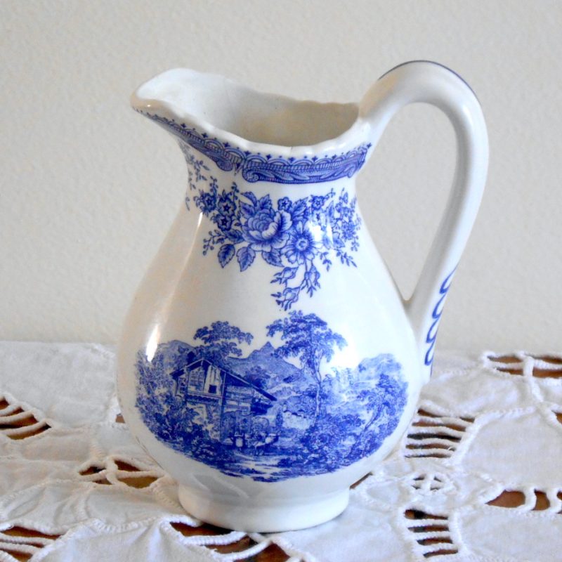 Pot verseur - Petit pot LUNEVILLE bleu paysage