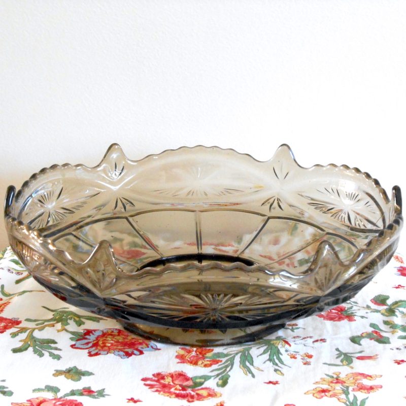 Corbeille - FRUITS verre fumé
