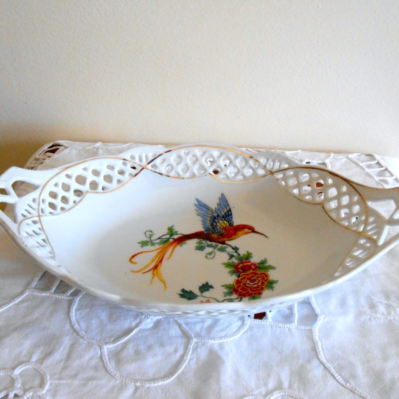 Corbeille faience OISEAU PARADIS