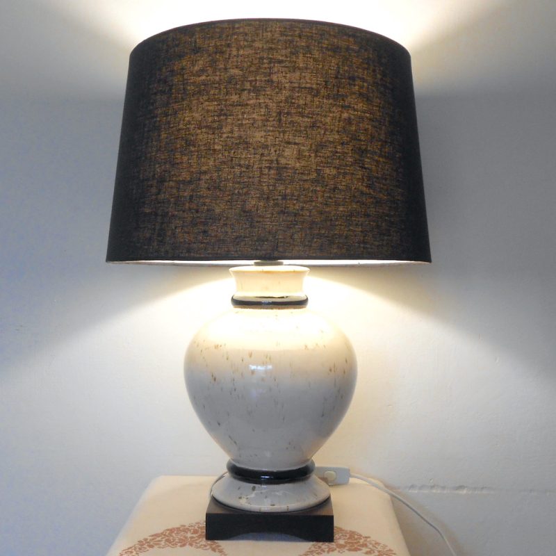 Lampe - vintage marron et crème