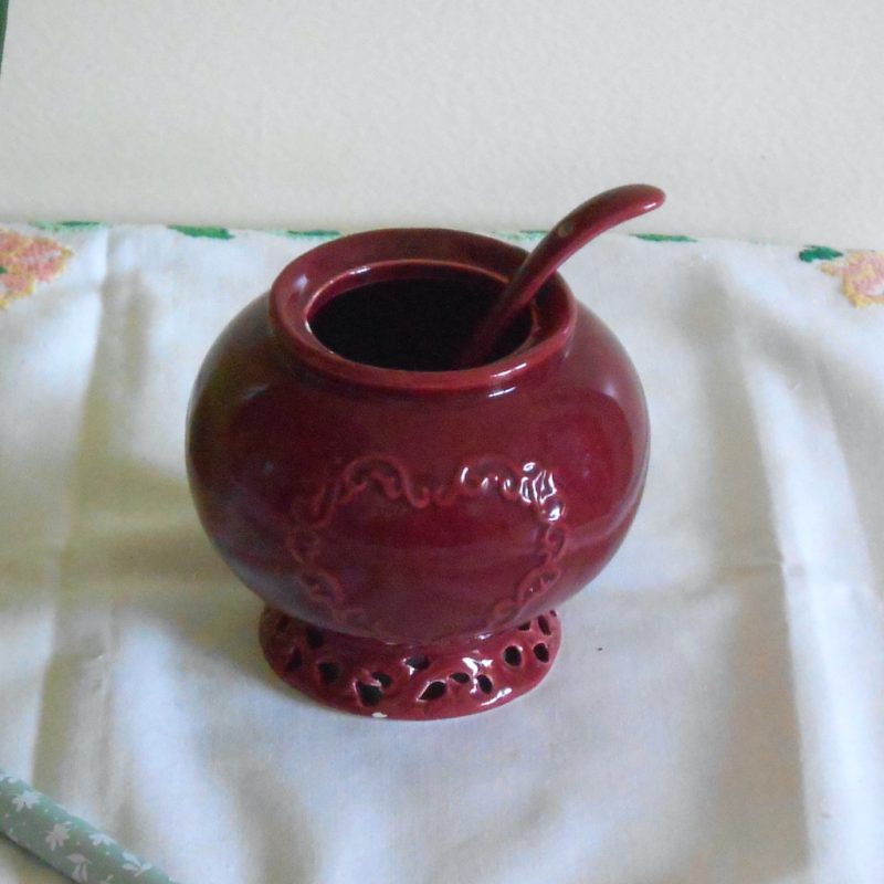 Pot bordeau mini - cuillère