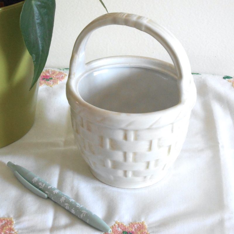 Panier mini - porcelaine écrue