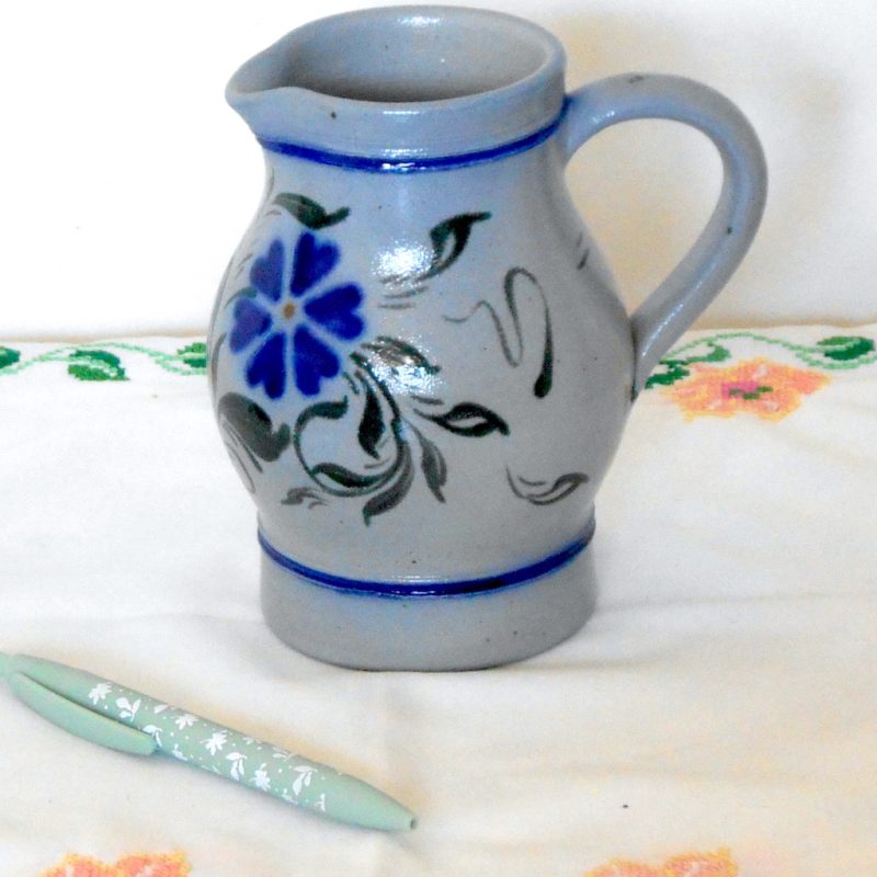 Pot verseur - fleurs bleuets Alsace
