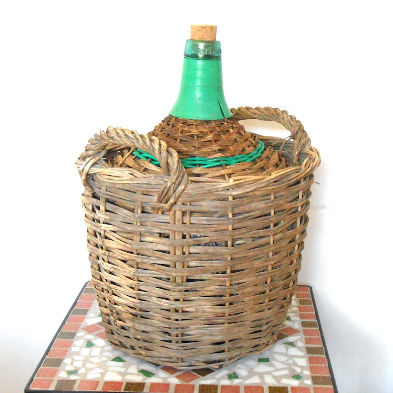 Bouteille panier verte
