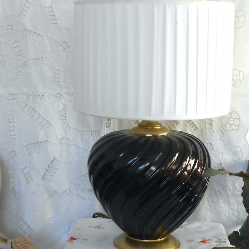 Lampe  séjour - forme spirales marron