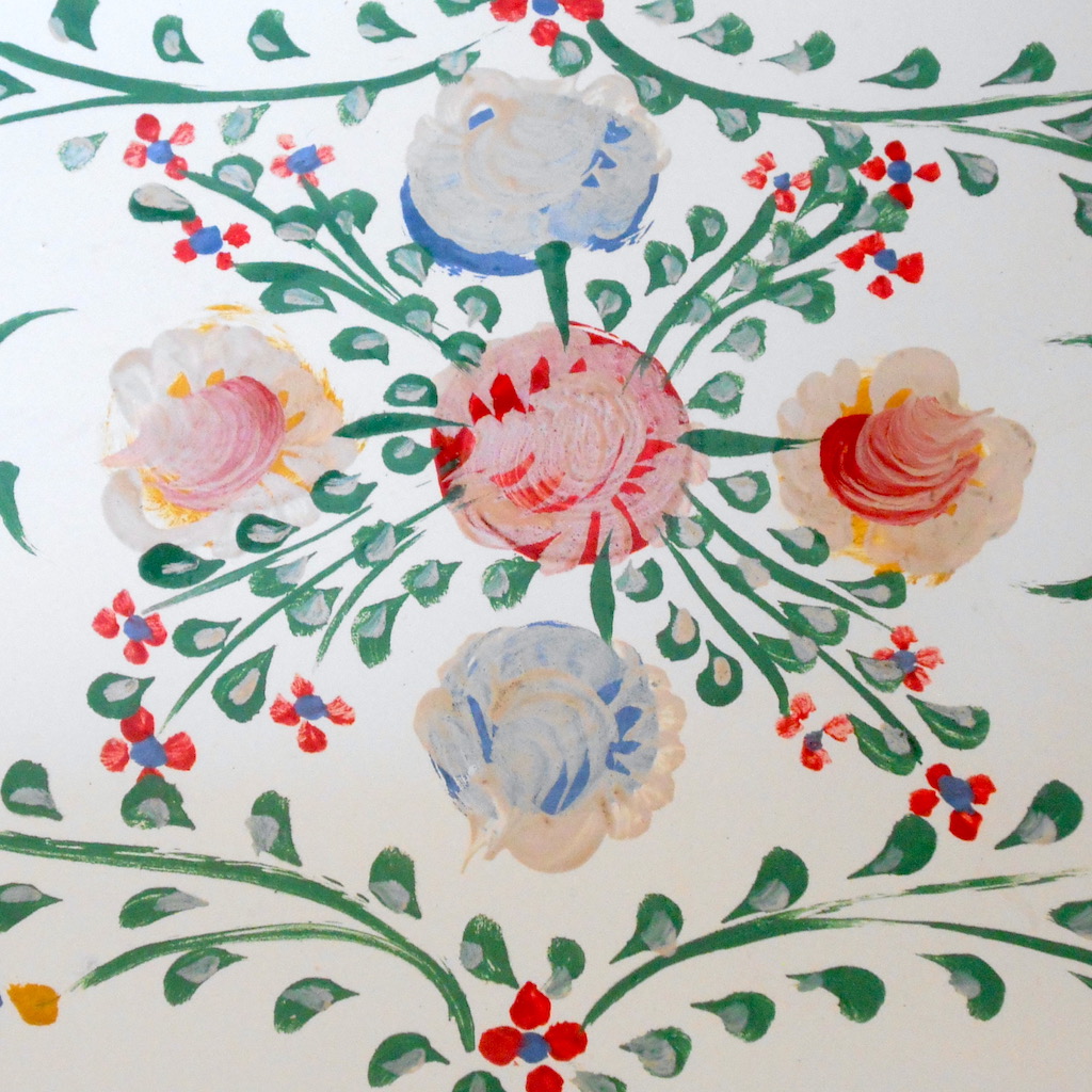Plateau - Bois motif fleuri – Image 3
