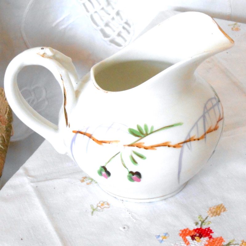 Pot - Porcelaine blanc anse double