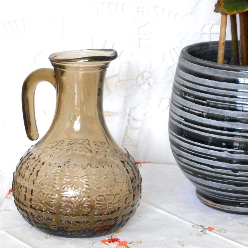 Carafe - Verre marron pichet