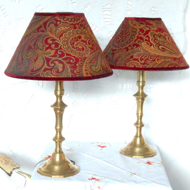 Lampe 2 - Cashemere Bordeaux