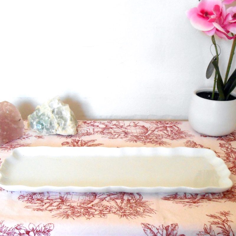 Plat - porcelaine blanche dessert