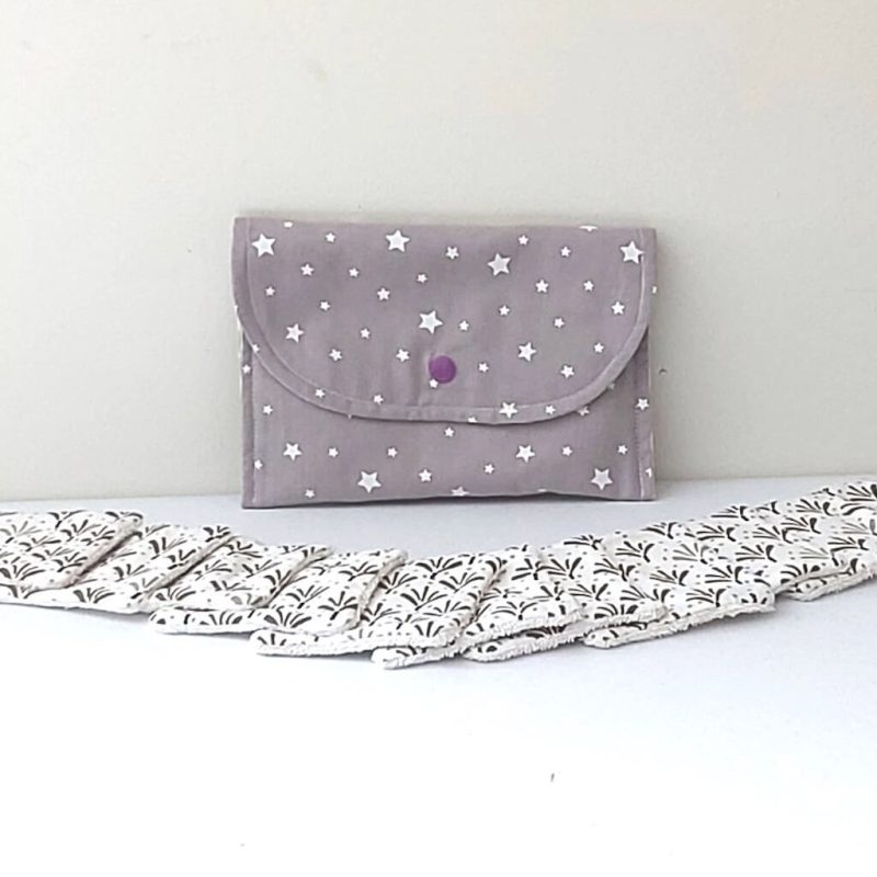 Lingettes palmiers pochette grise 11