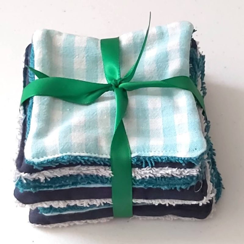 Lingettes carreaux verts