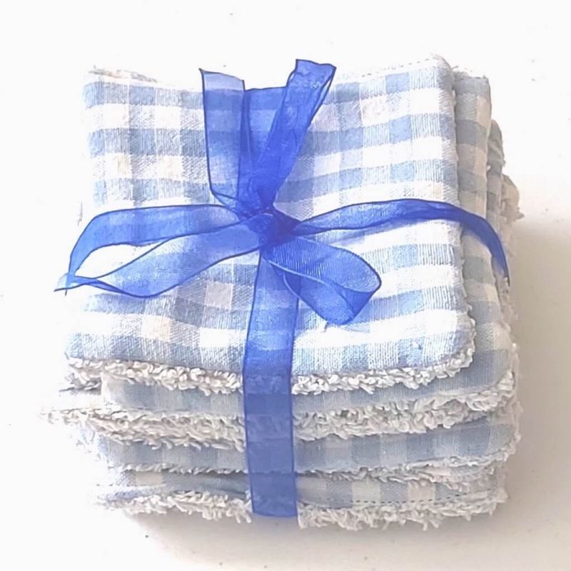 Lingettes carreaux bleus