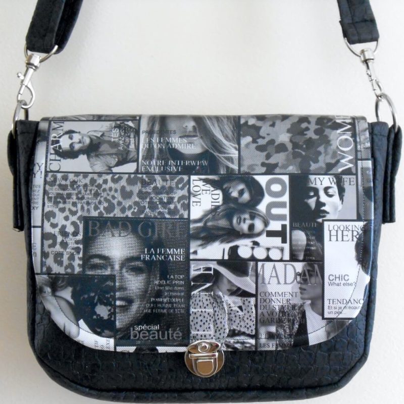 Rabat skai noir-motif FEMME