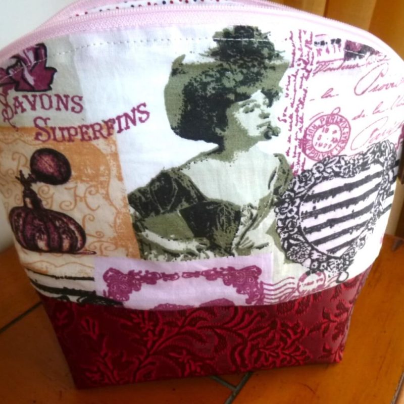Pochette haute DAME SKAI bordeaux