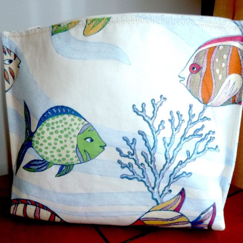 Pochette double POISSON vert