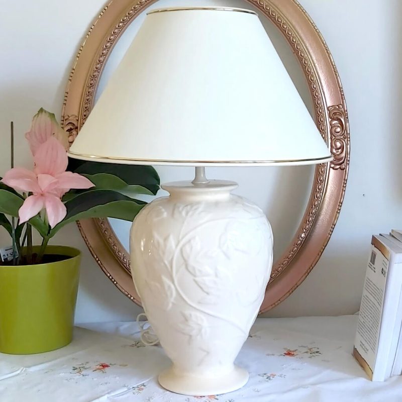 Lampe - Céramique FEUILLES RELIEF