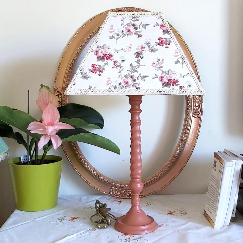Lampe - Grande - Pied Laiton TERRACOTTA
