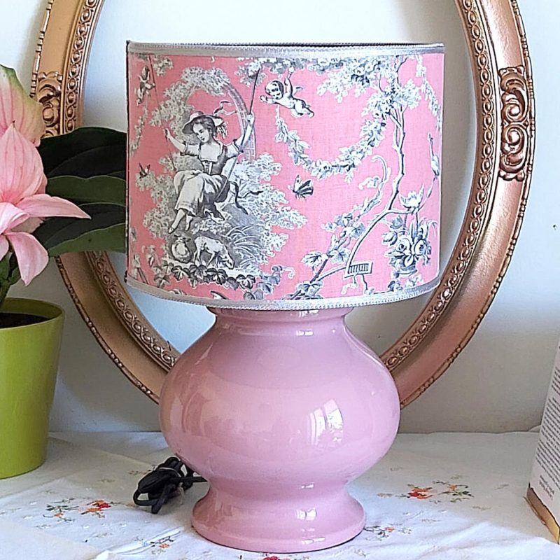 Lampe - Grosse Boule ROSE Shabby