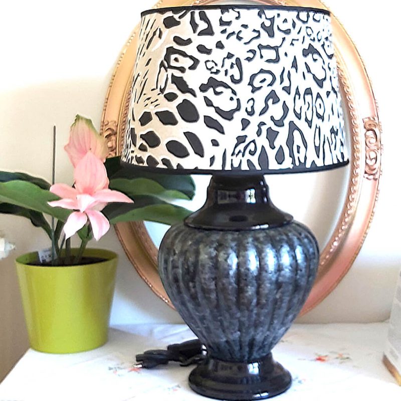Lampe - Grande Céramique Noir MOUCHETÉ