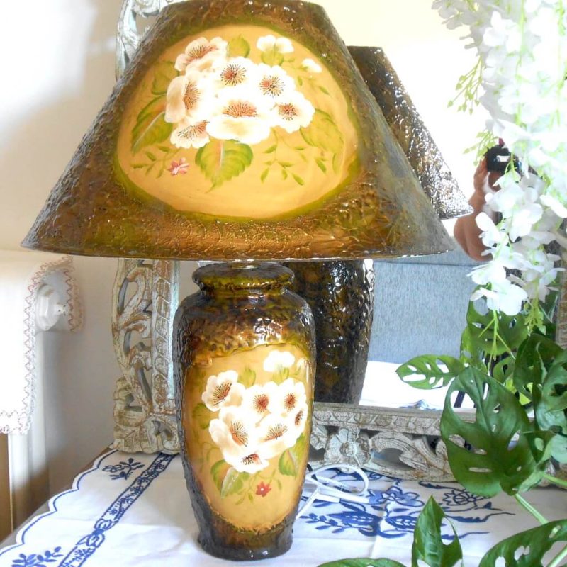 Lampe - Céramique ANEMONES - Fleurs Anémones