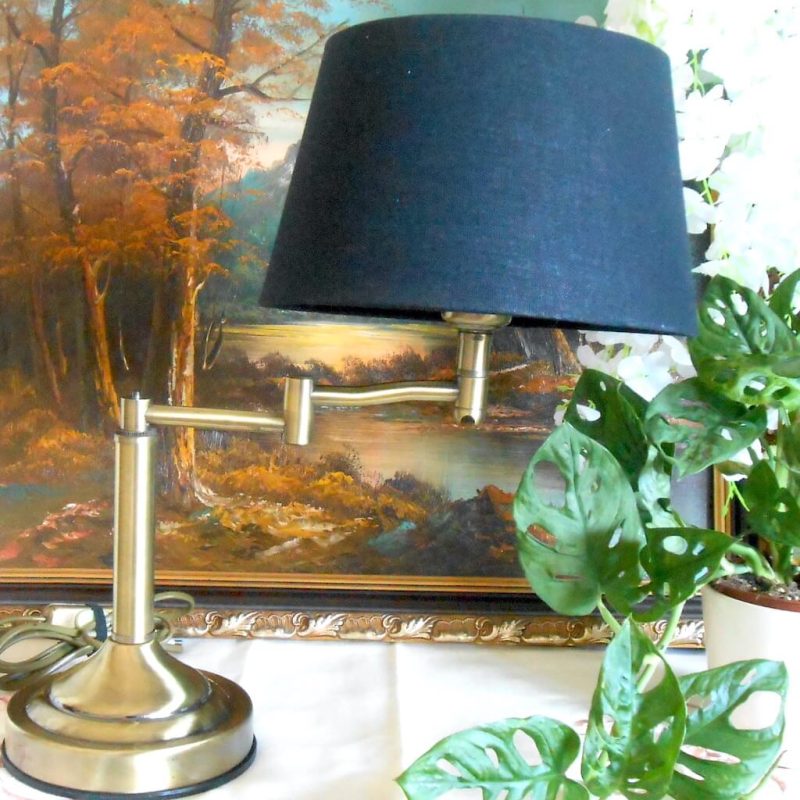 Lampe - pied mobile en laiton