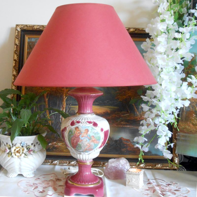 Lampe - Grande 19° Décor FEMME Framboise