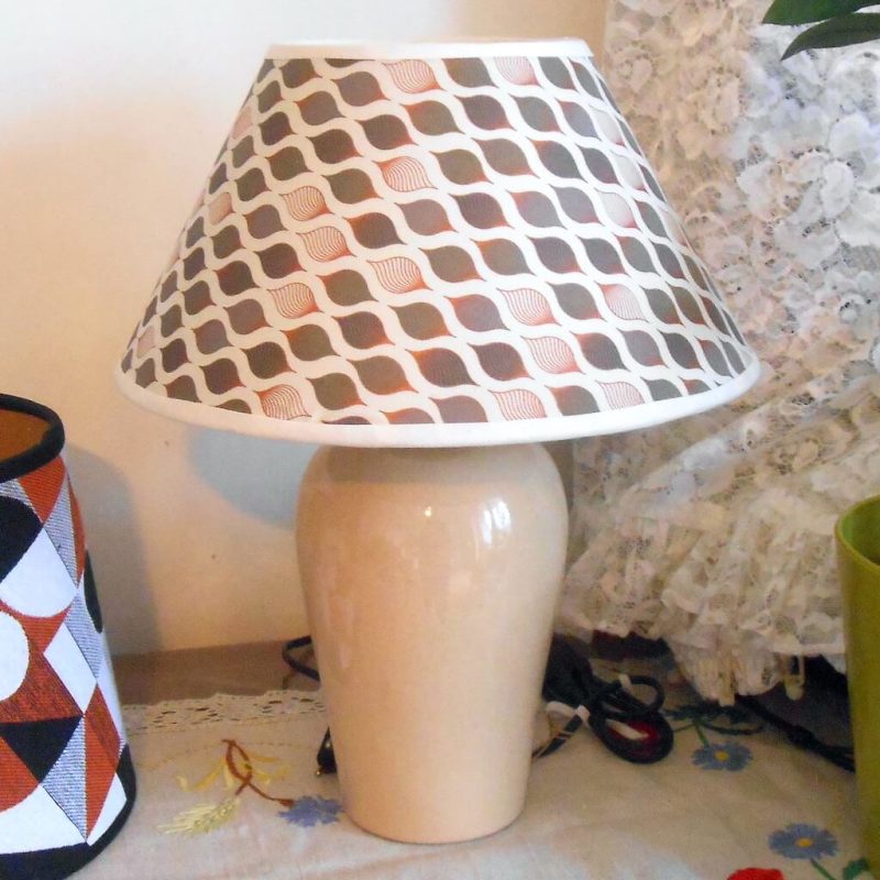 Lampe - Céramique beige 2 abatjours