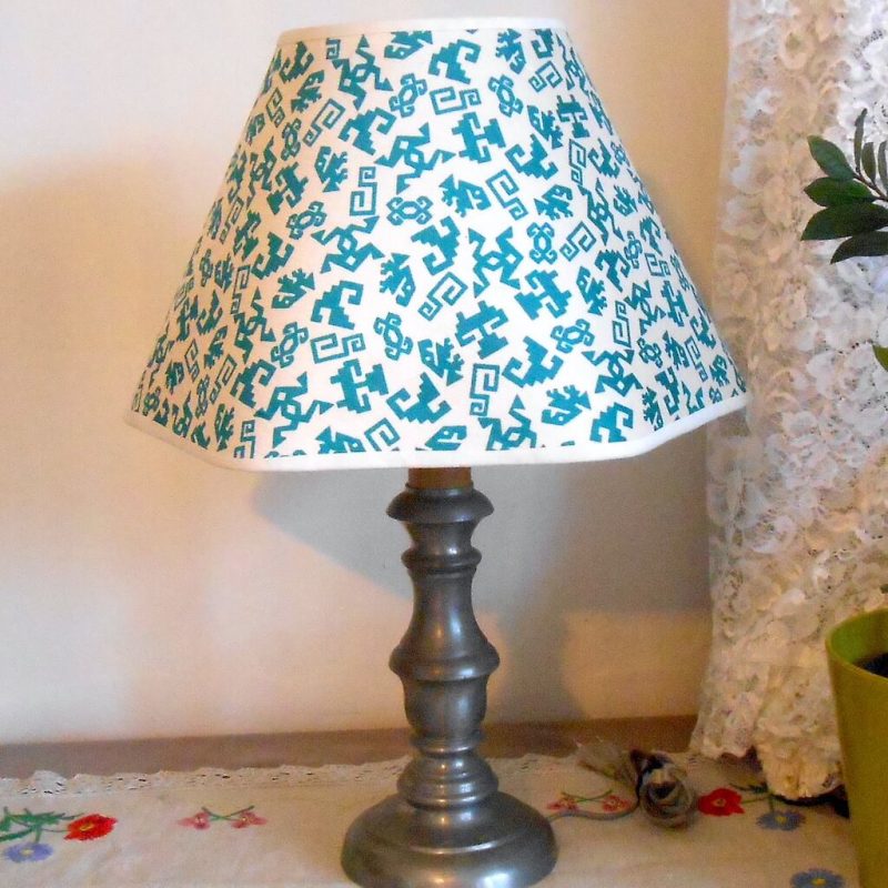 Lampe - Pied ETAIN Vert AZTEQUE